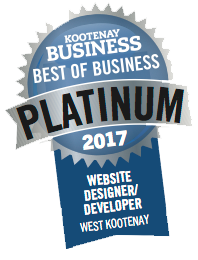Best in Business Award for Website Designer Developer in the West Kootenay, Revelstoke, Moxie Marketing