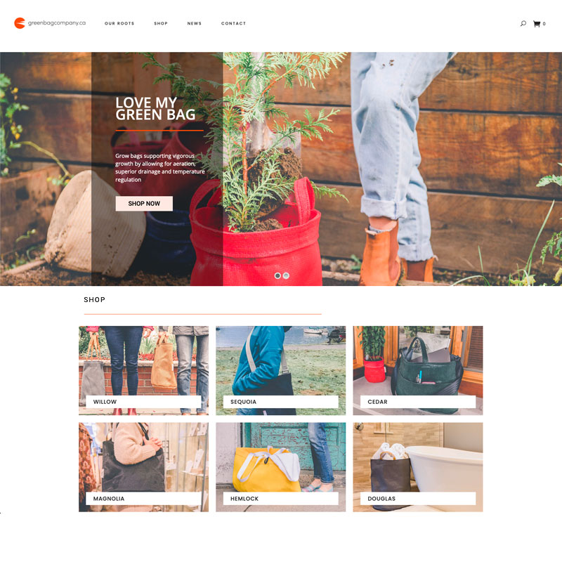 Green Bag Company Website Design and SEO